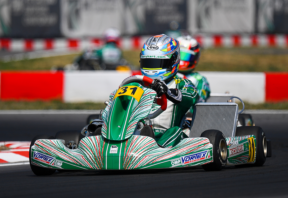 Tony Kart in Pole Position at the European Championship in Cremona